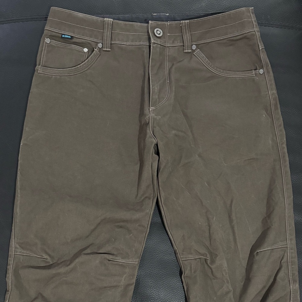 Kuhl Pants 32x32 Green Cargo Liberator Stealth Canvas Straight Relaxed Outdoor